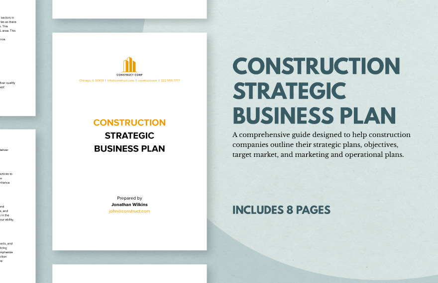 Construction Strategic Business Plan Template