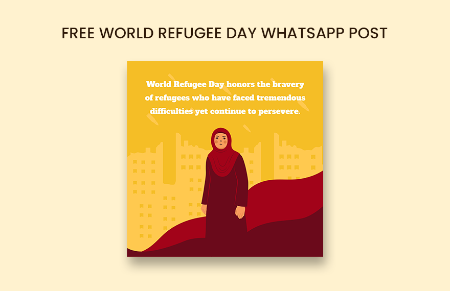 World Refugee Day Whatsapp Post
