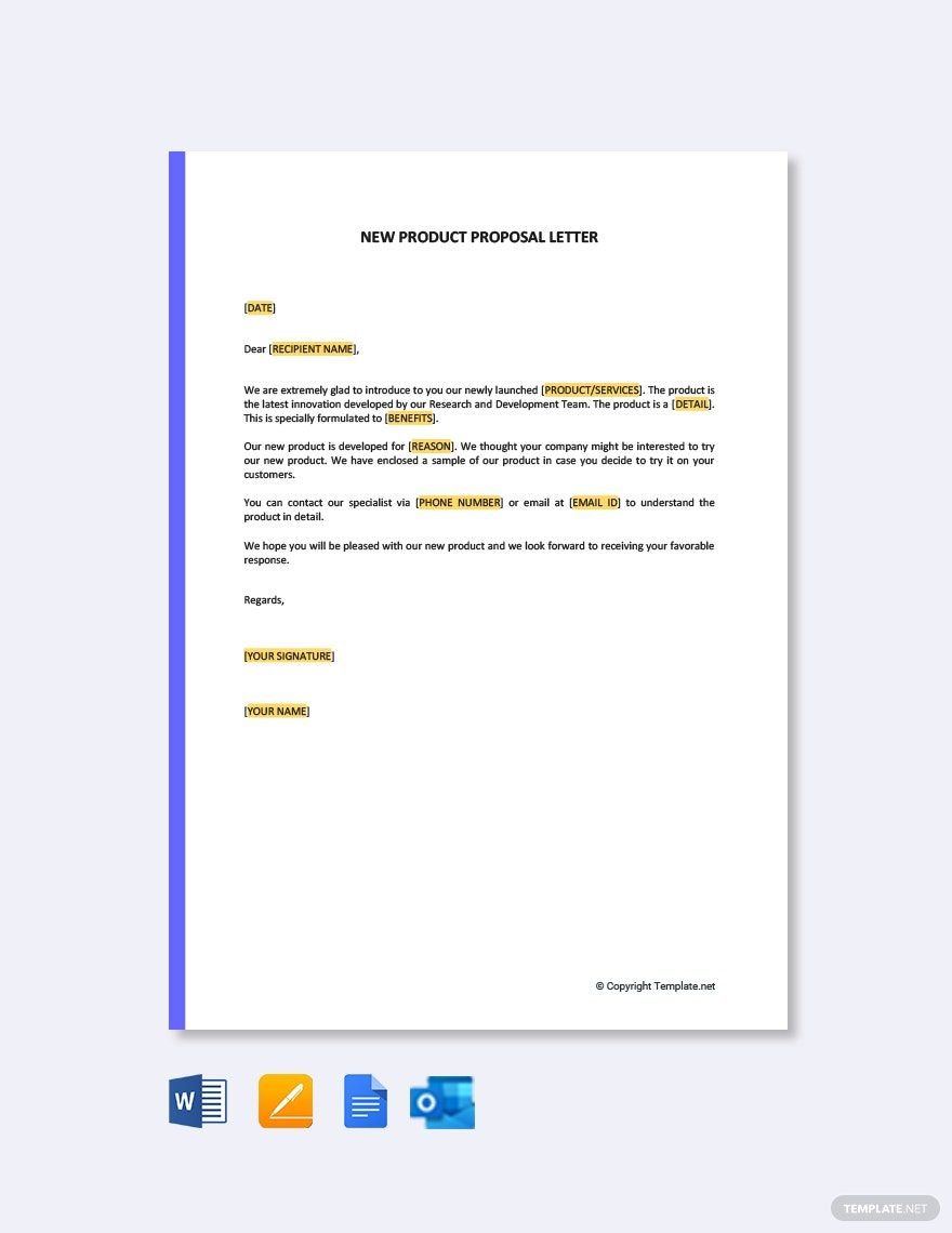 New Product Proposal Letter Template