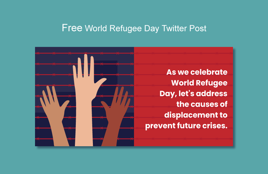 World Refugee Day Twitter Post