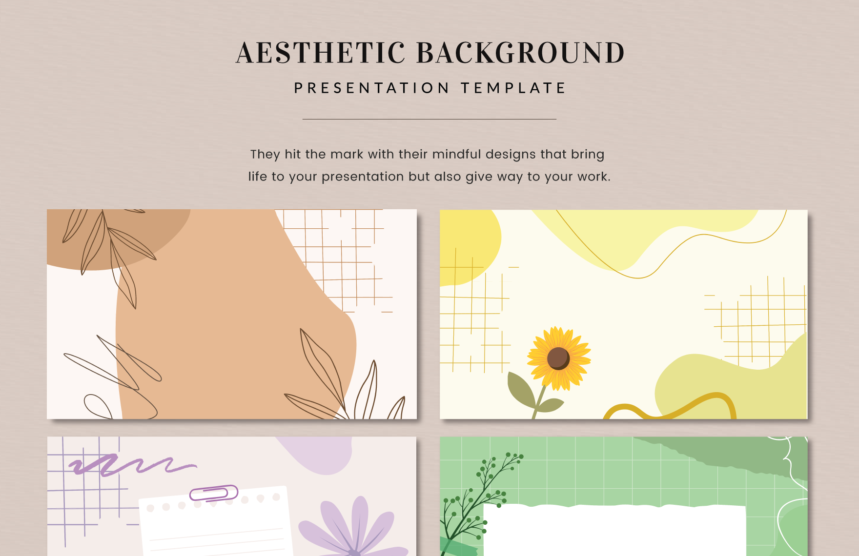 Aesthetic Background Presentation - EPS, Google Slides, Illustrator, JPEG,  PowerPoint, PNG, PDF, SVG 