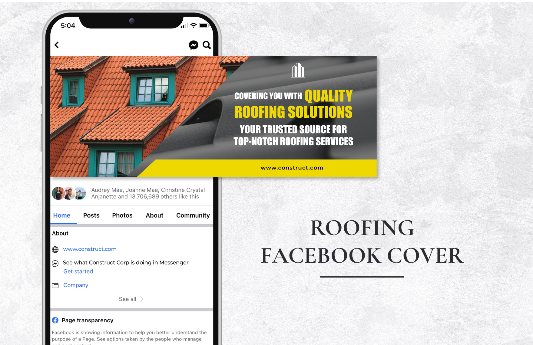 Roofing Facebook Cover