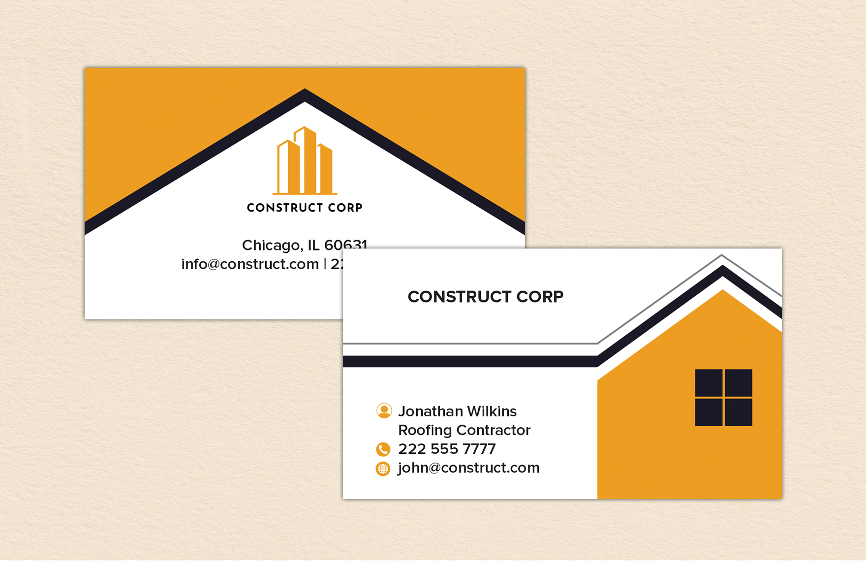 Roofing  Construction Company Business Card Template in Illustrator, SVG, PNG, PSD, PDF, Word - Download | Template.net