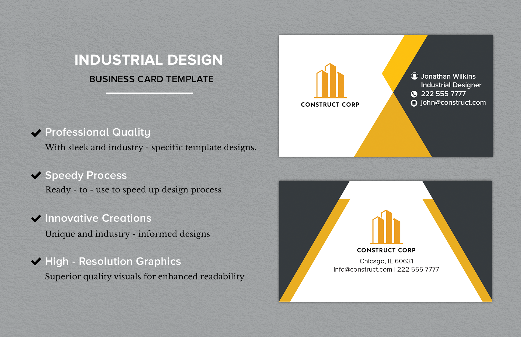 Industrial Design Business Card Template