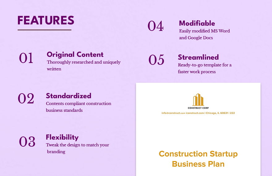Construction Startup Business Plan