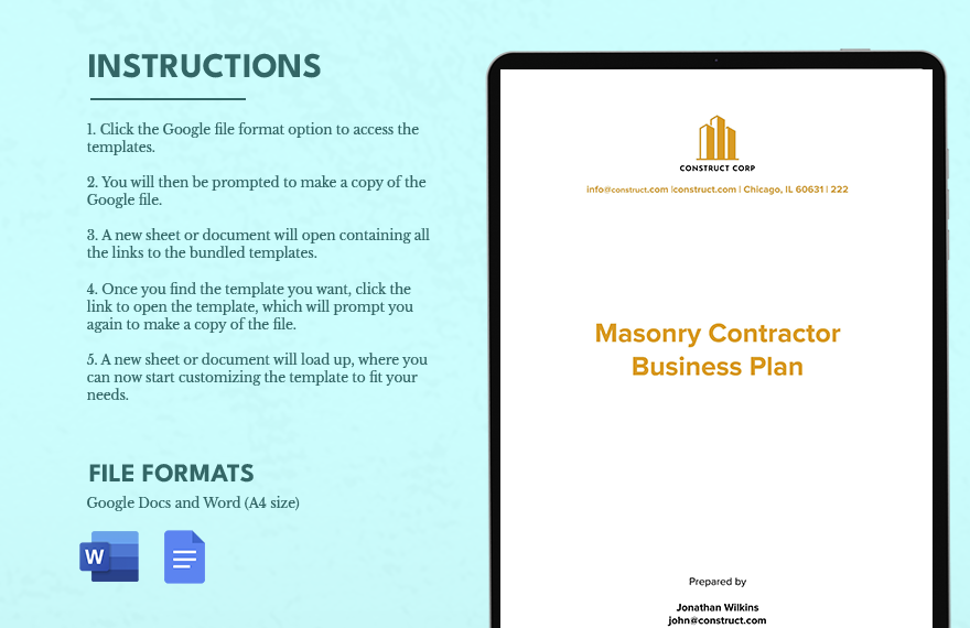 Masonry Contractor Business Plan