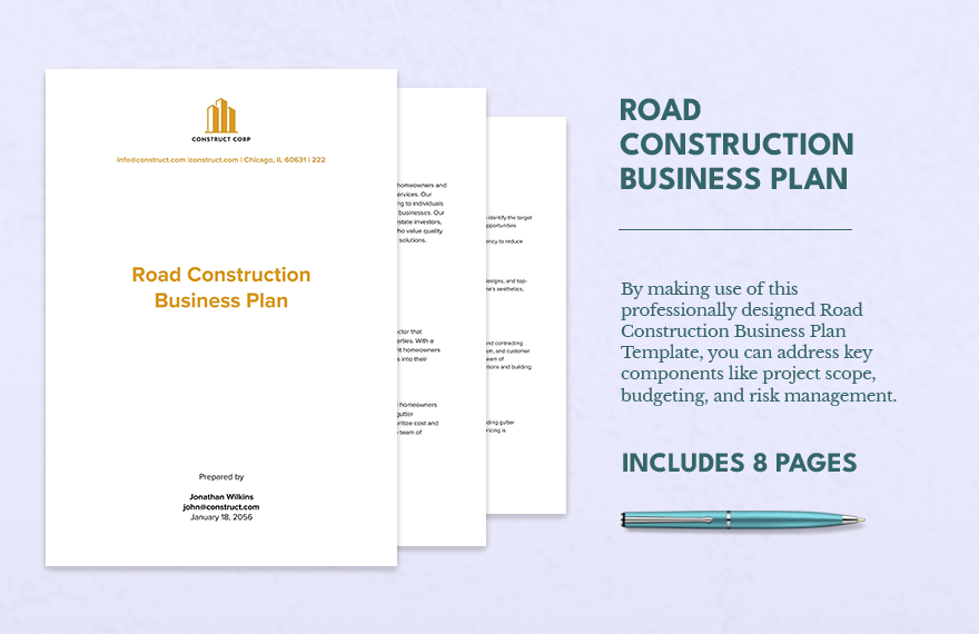 Road Construction Business Plan 