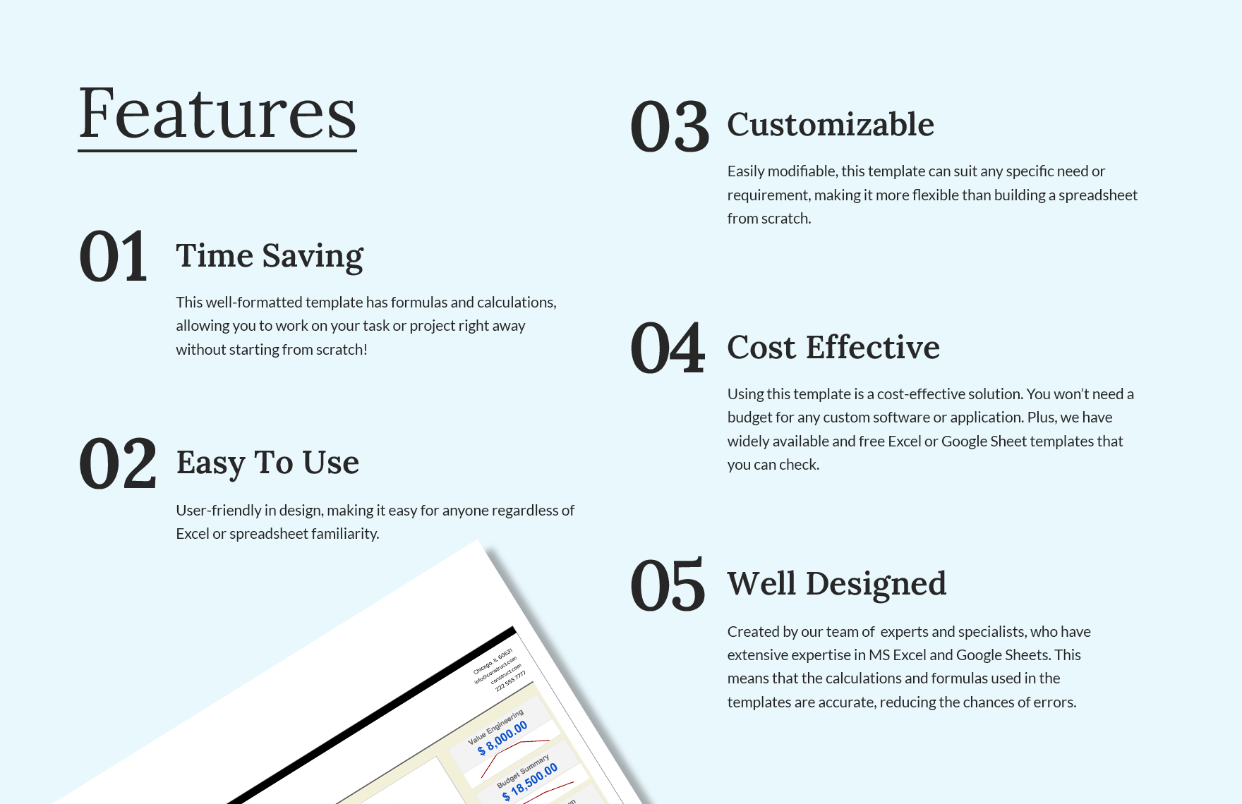 Free Residential Construction Budget - Download in Excel, Google Sheets