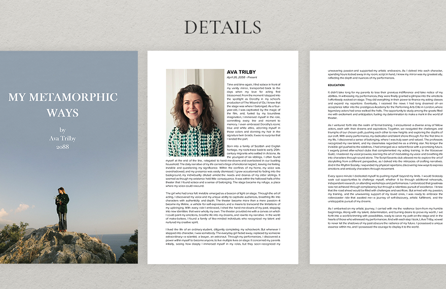 Autobiography eBook Template