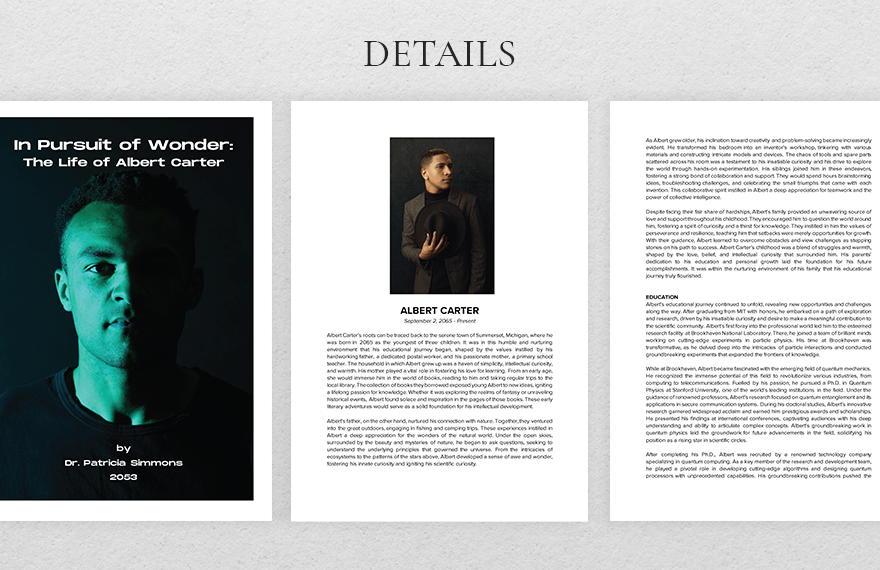 Author Biography Template