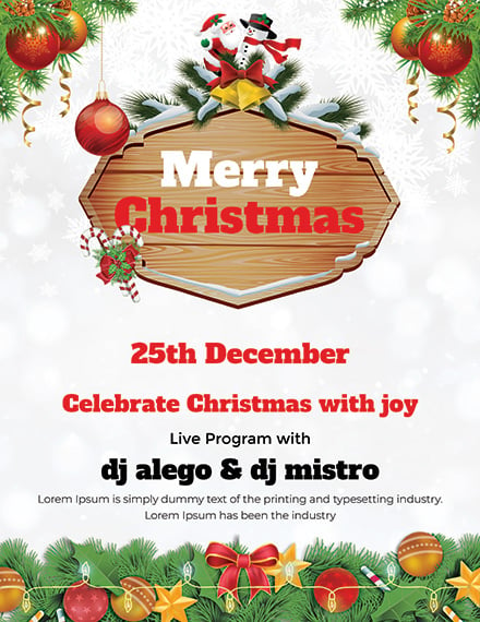 Free Holiday Flyer Template Word