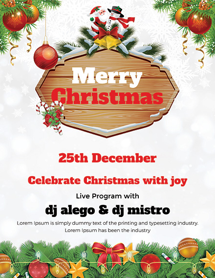 free christmas flyer templates microsoft word