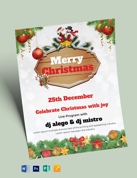 27 Free Christmas Flyer Templates Microsoft Publisher Template Net