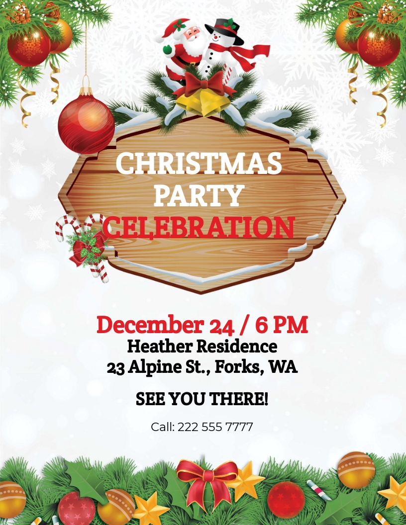 Christmas Flyer Template Word Detrester