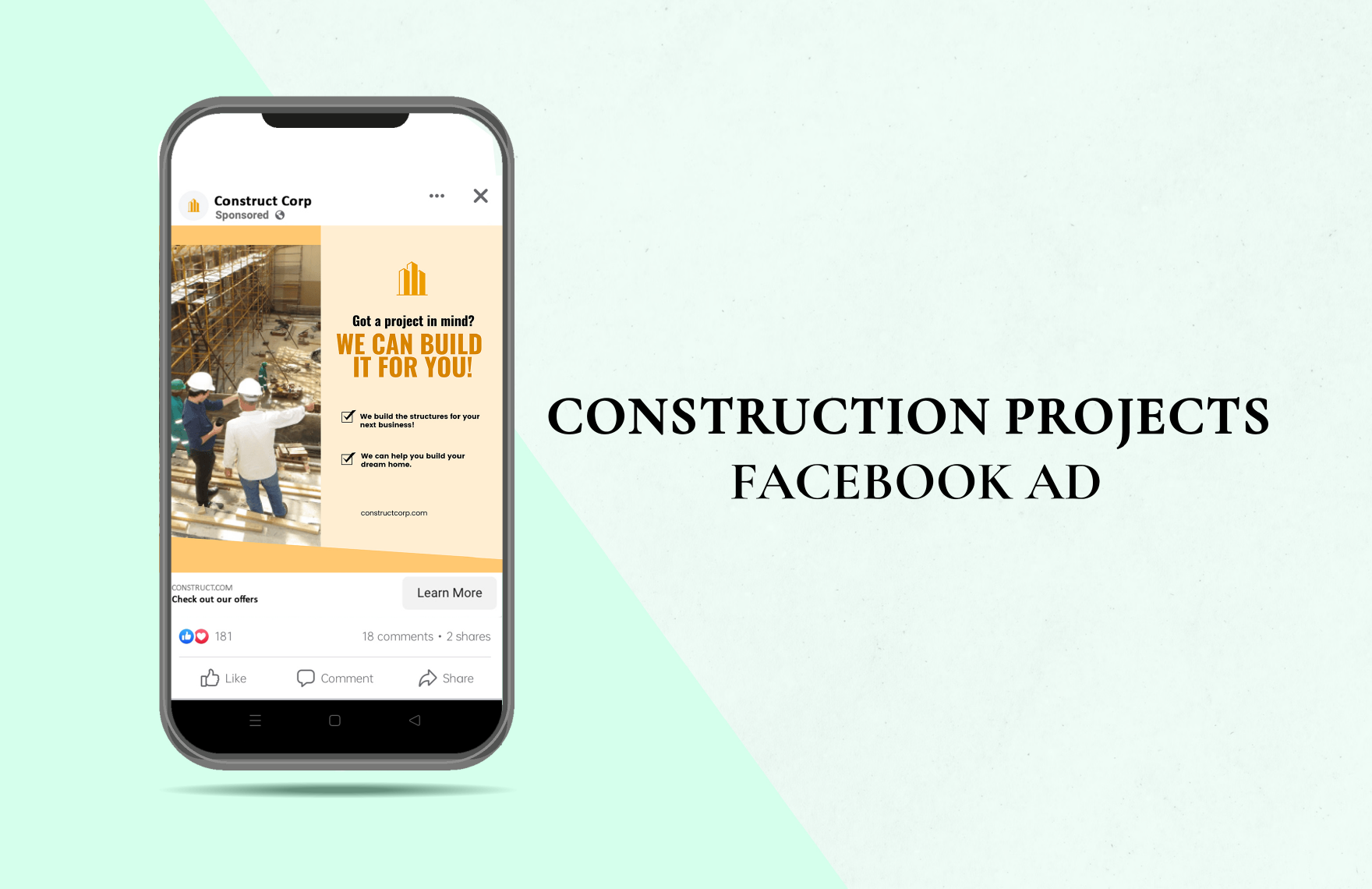 Construction Projects Facebook Ad