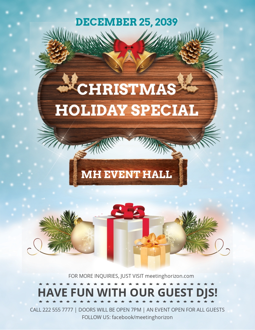 free christmas flyer template microsoft word