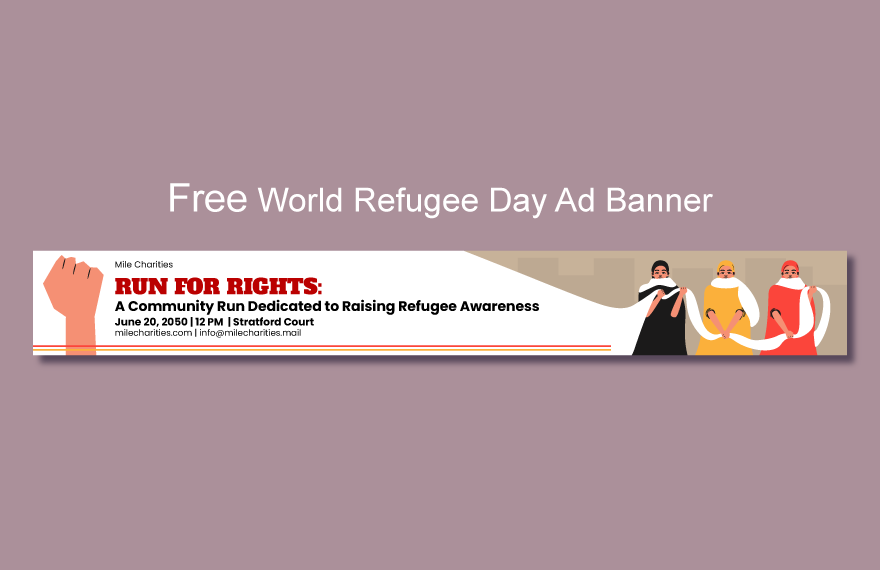 World Refugee Day Ad Banner