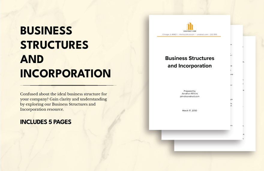 Business Structures and Incorporation Template