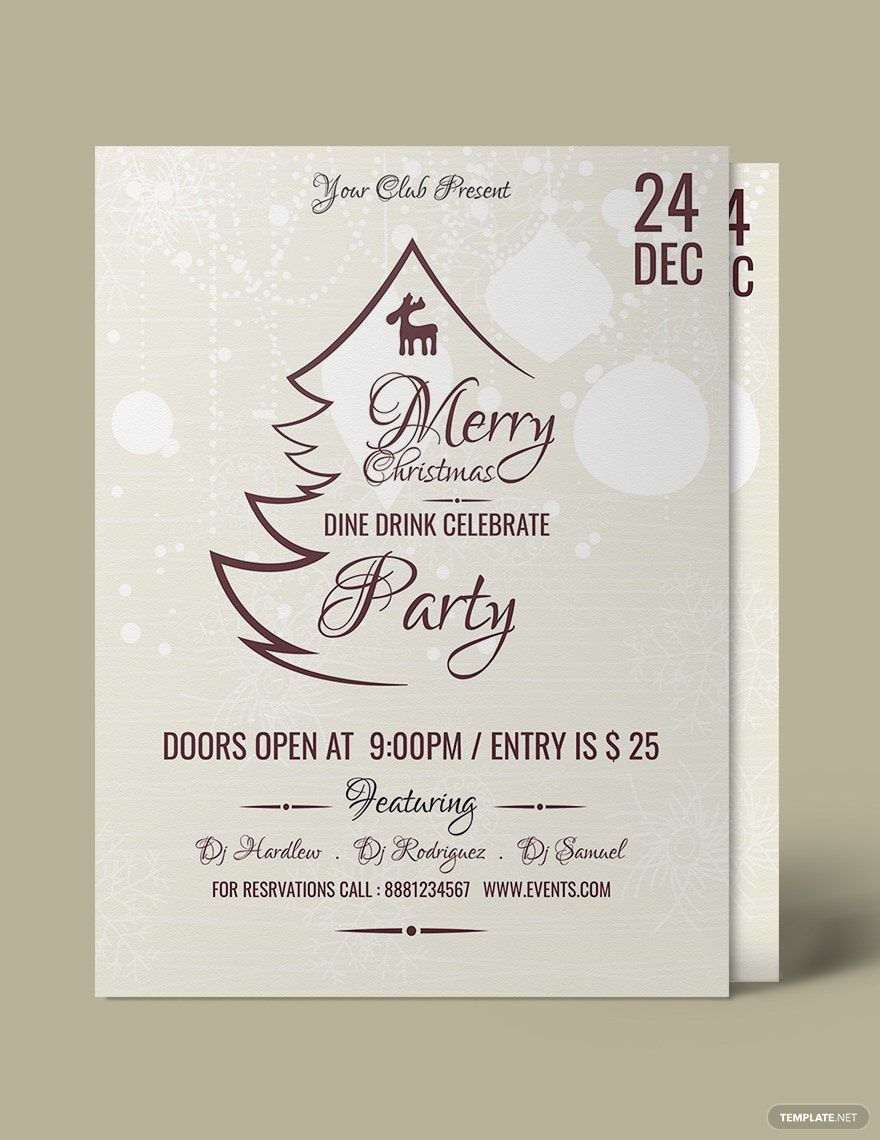 Christmas Night Party Flyer Template
