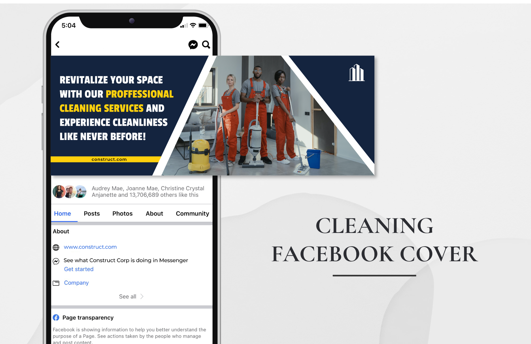 Cleaning Facebook Cover
