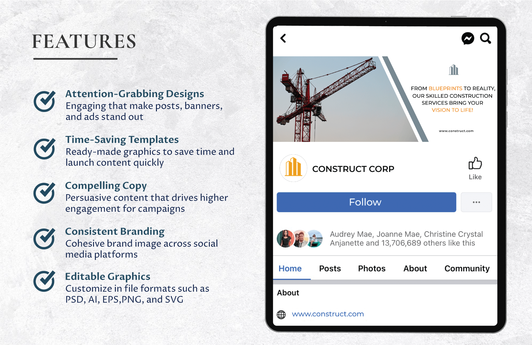 Construction Company Facebook Cover