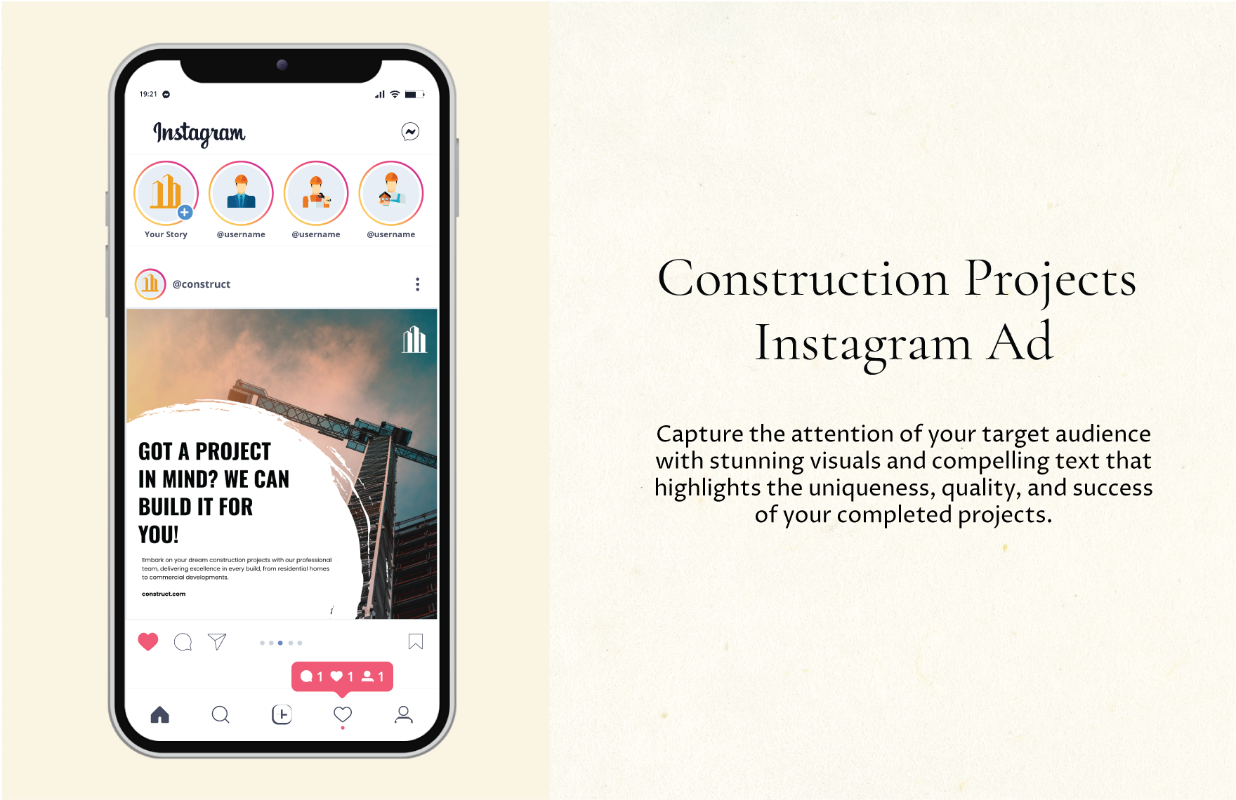 Construction Projects Instagram Ad