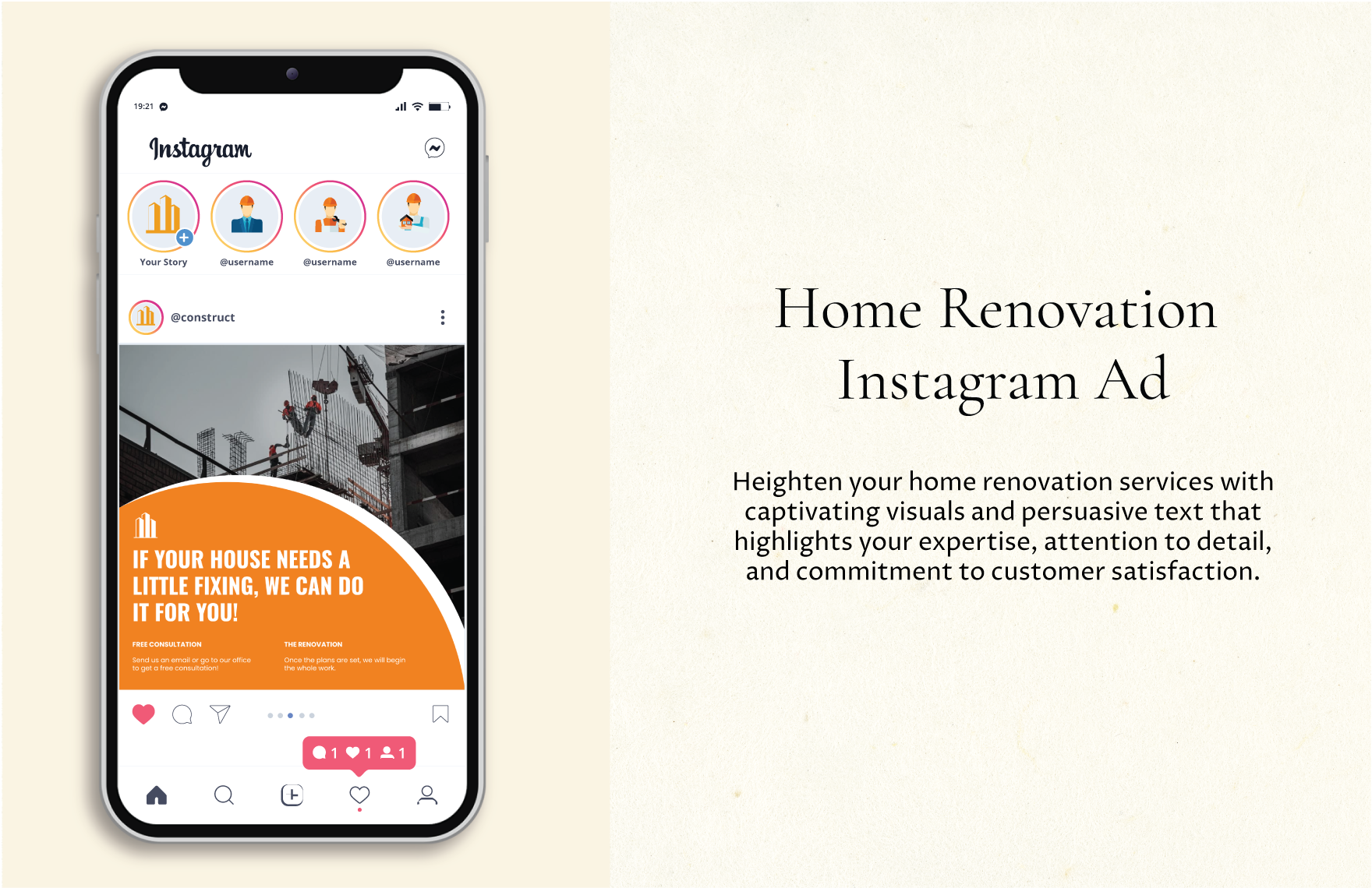 Home Renovation Instagram Ad