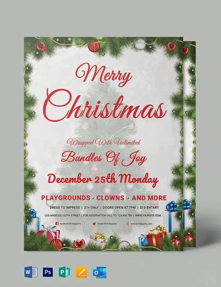 Christmas Flyer Template In Word FREE Download Template