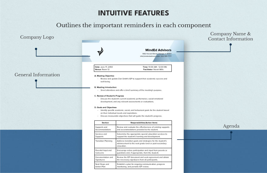 IEP Meeting Agenda Template Download in Word, Google Docs, PDF
