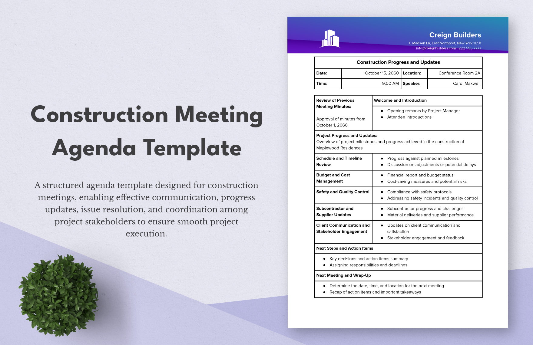 FREE Meeting Template - Download in Word, Google Docs, Excel, PDF ...