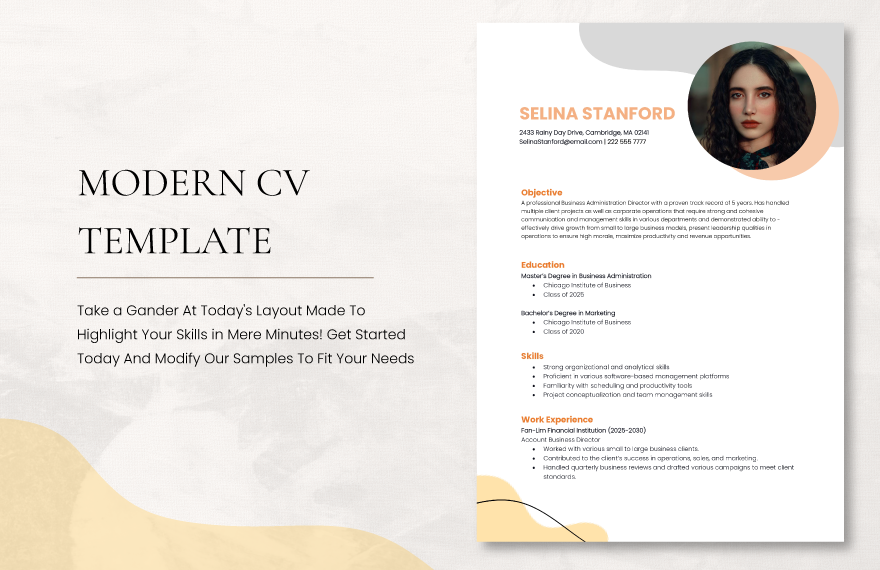 Free Modern CV