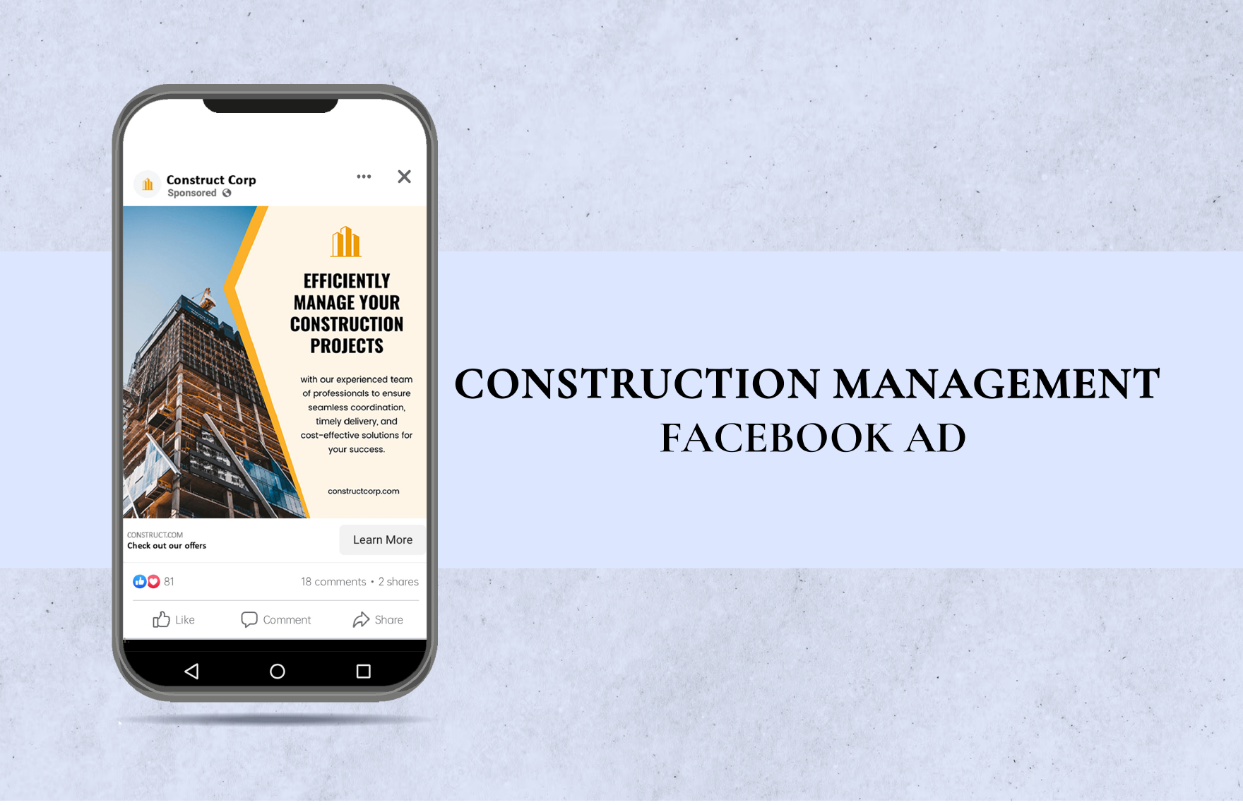 Construction Management Facebook Ad