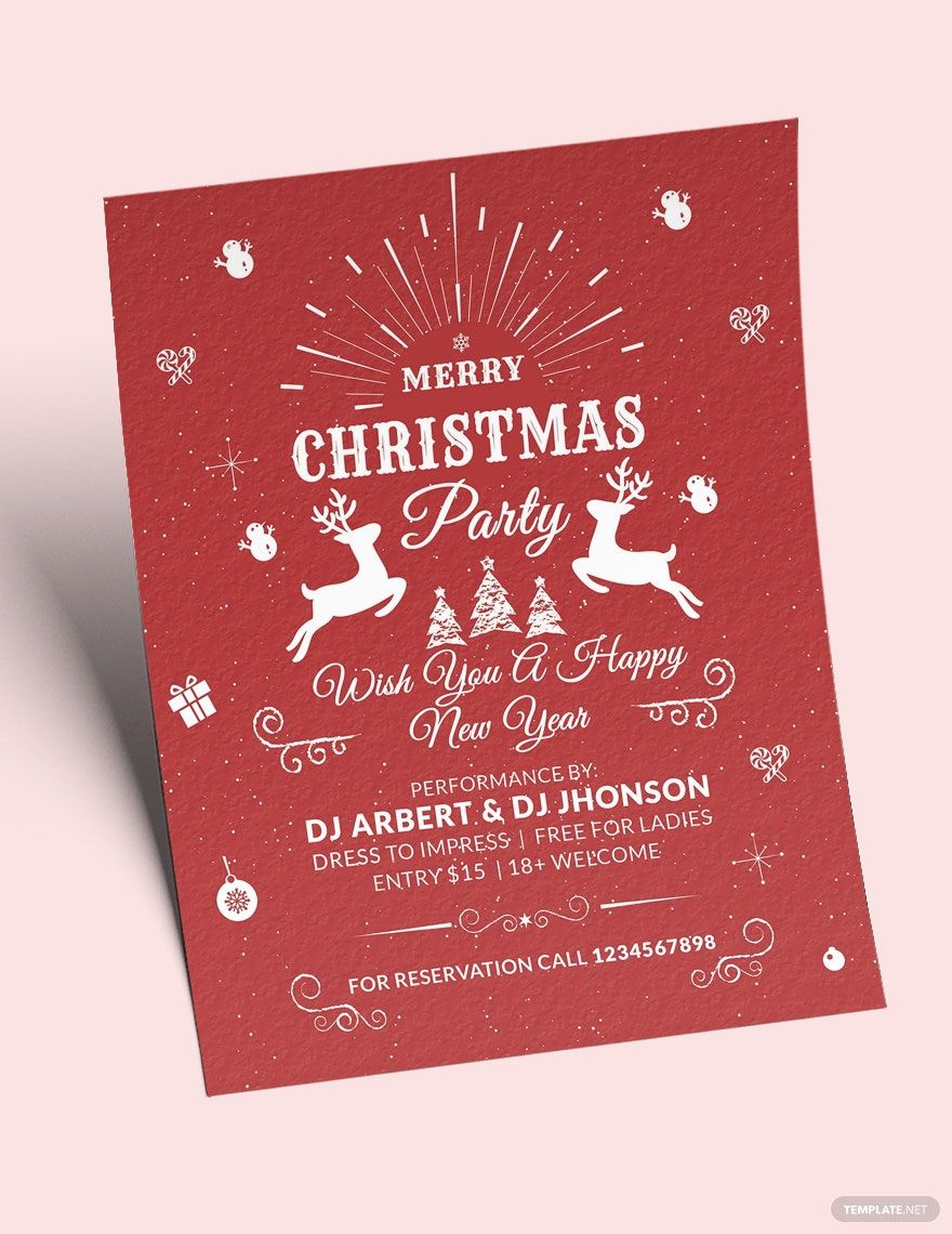 Free Vintage Christmas Flyer Template