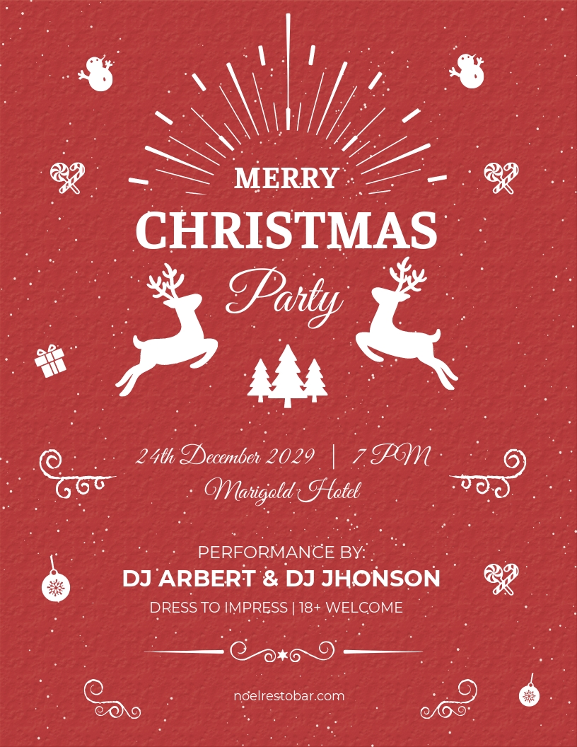 Free Vintage Christmas Flyer Template - Word, Apple Pages, PSD Inside Christmas Flyer Template Word