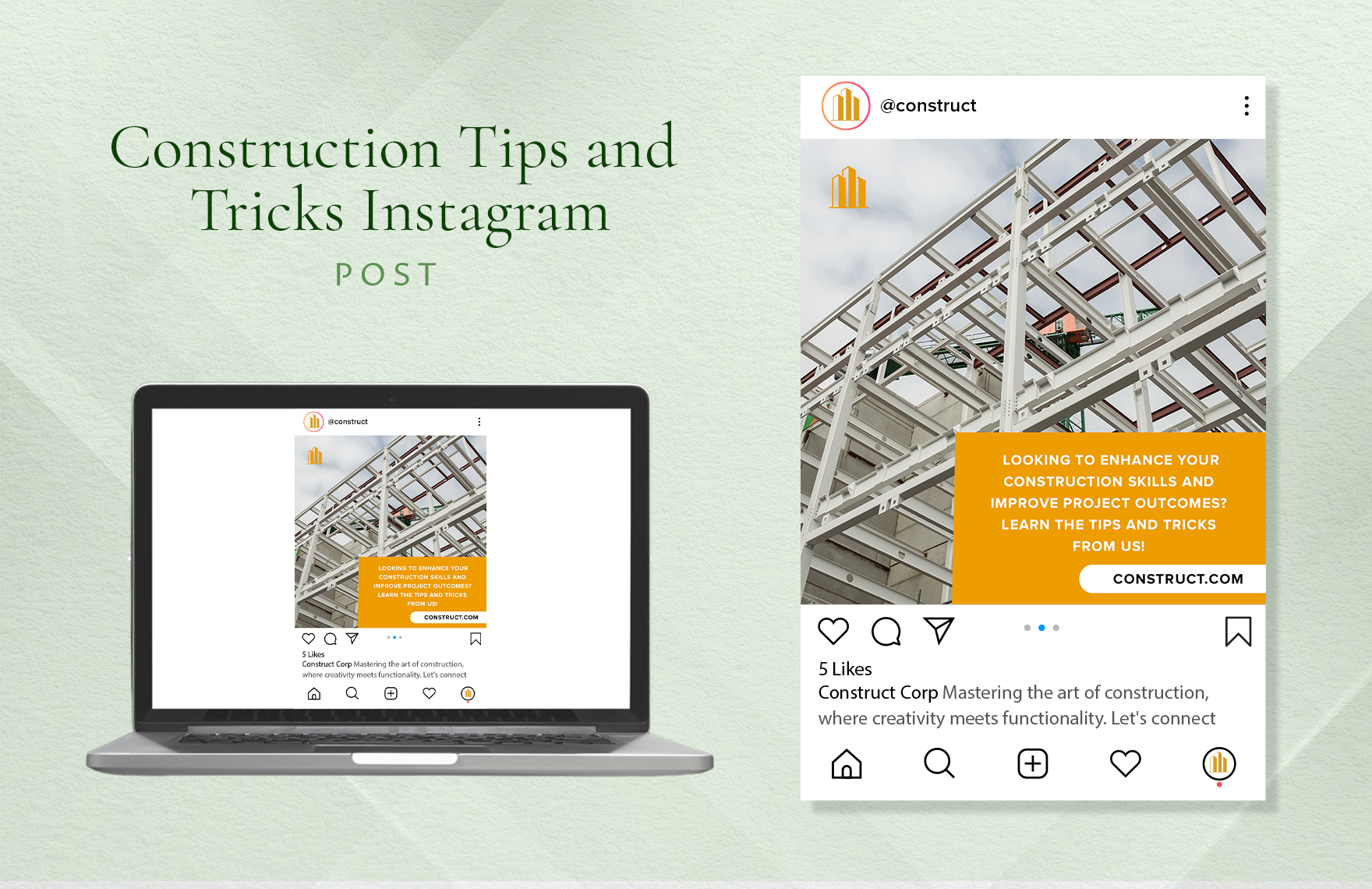 Construction Tips and Tricks Instagram Post