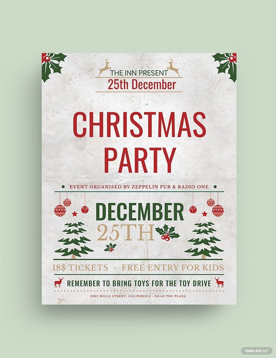 Christmas Event Party Flyer Template