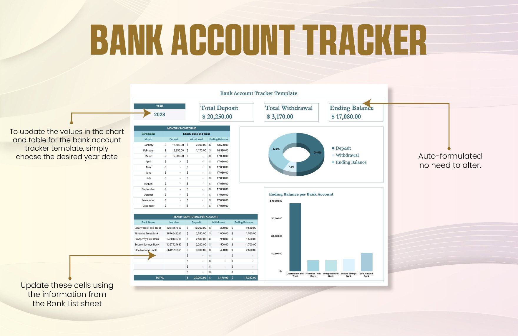 Bank Account Tracker Template