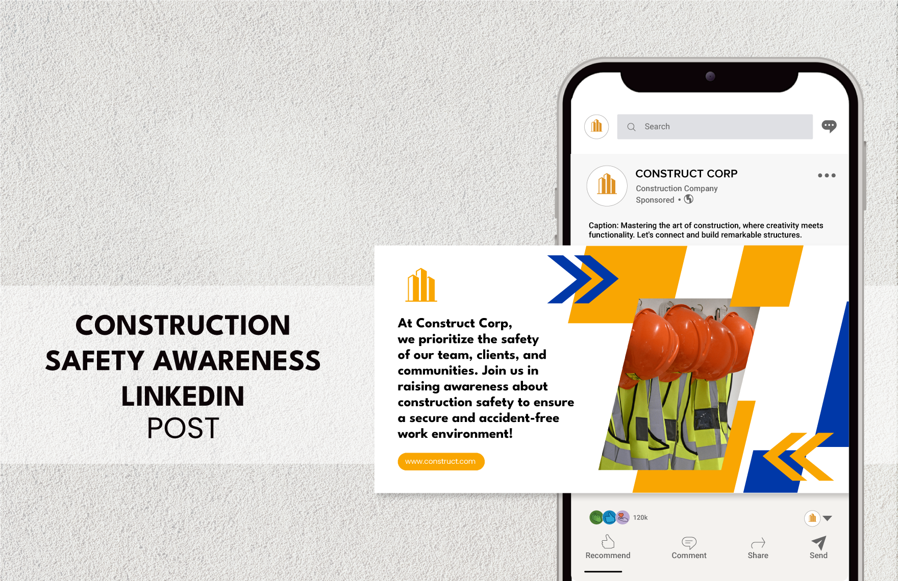 Construction Safety Awareness LinkedIn Post