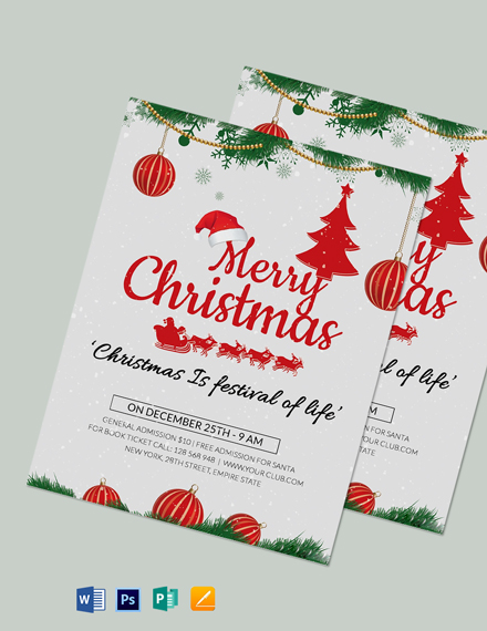 38 FREE Christmas Flyer Templates Microsoft Word DOC Template