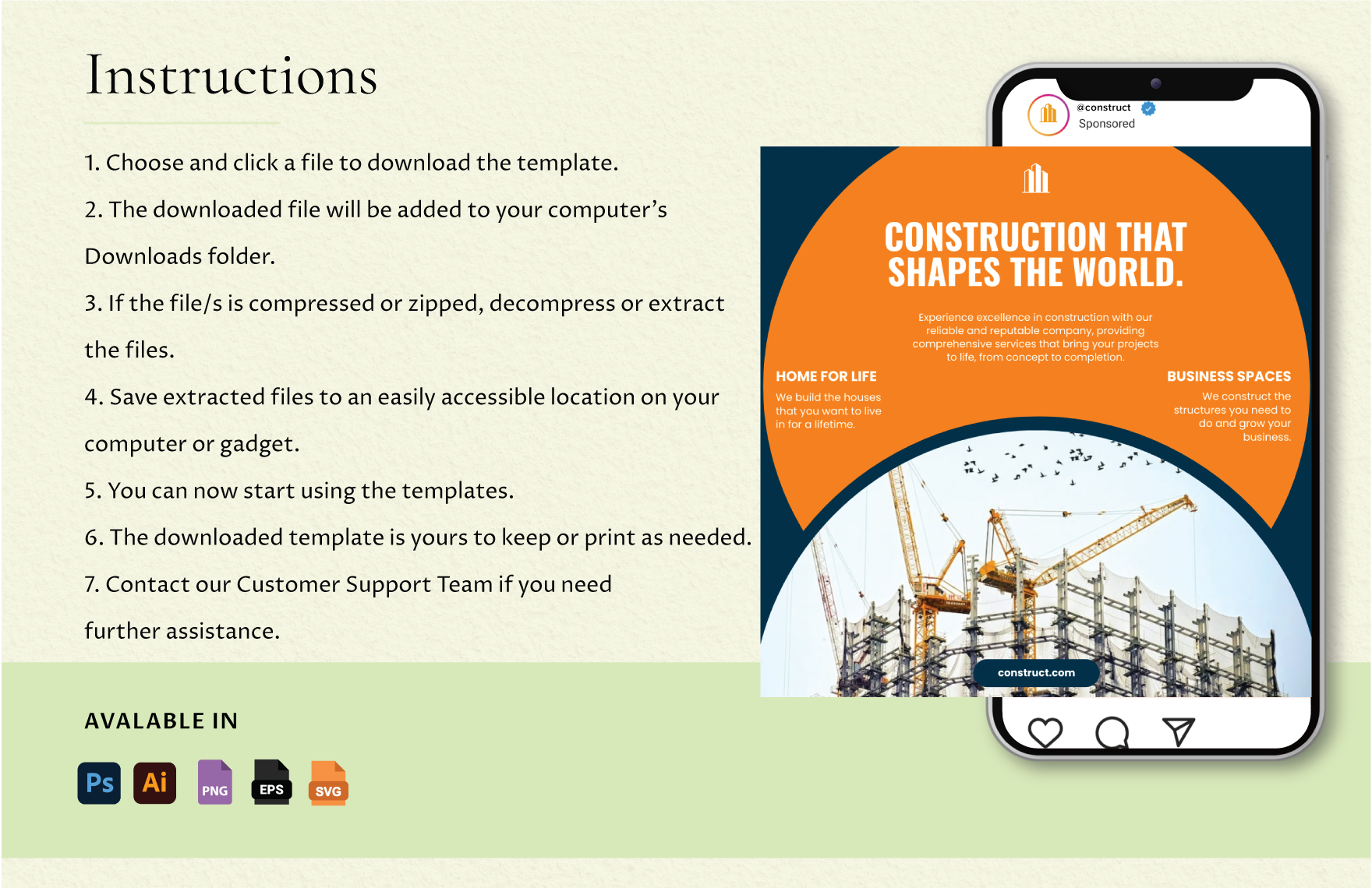 Construction Company Instagram Ad