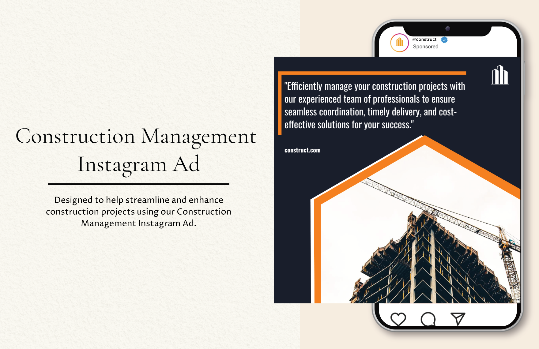 Construction Management Instagram Ad
