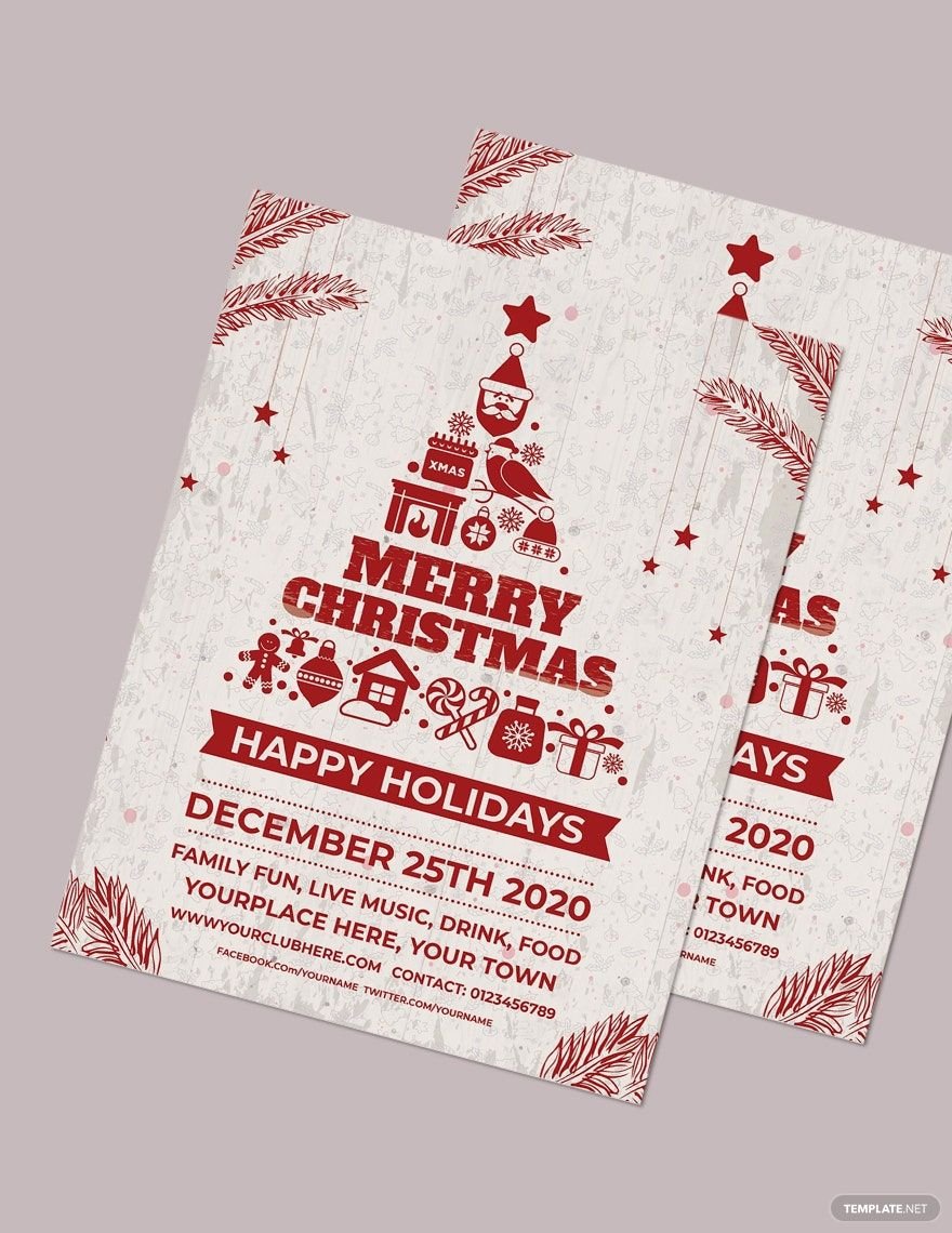 Free Retro Christmas Flyer Template