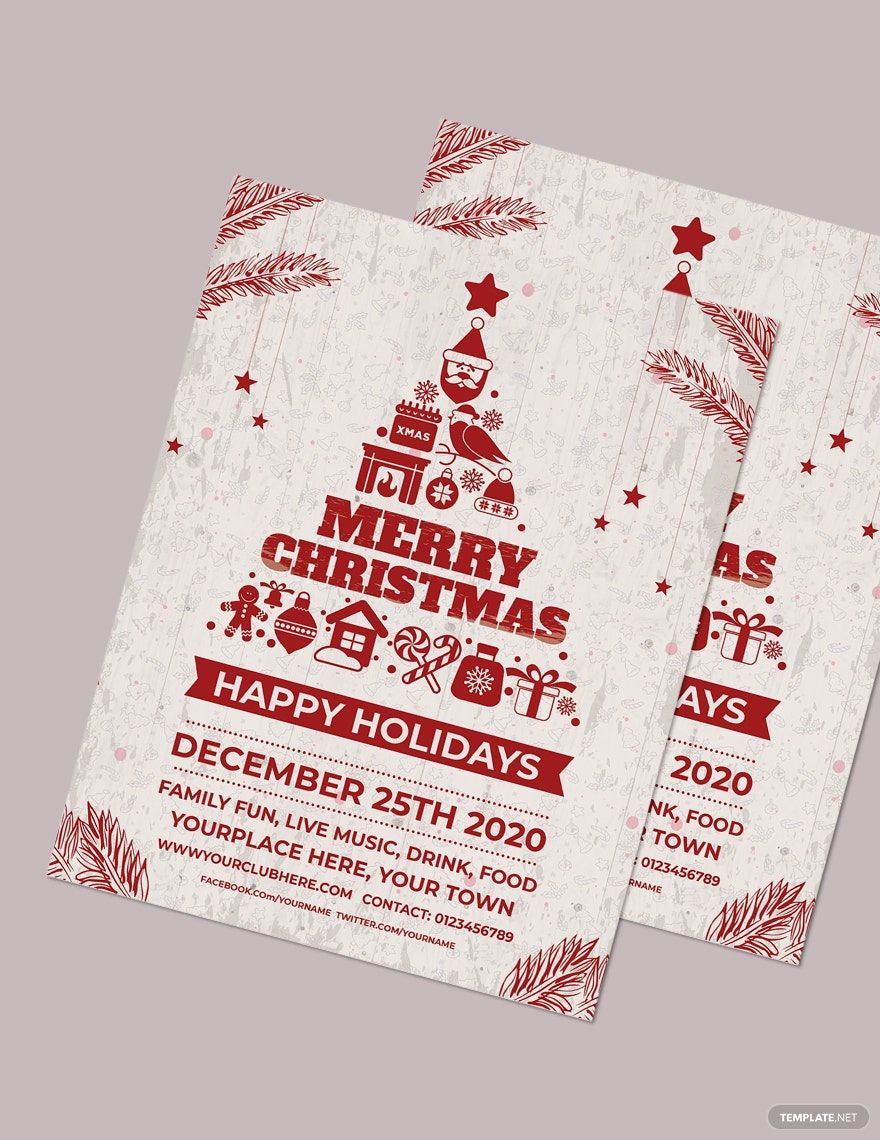 Editable Christmas Flyer Templates in Word to Download