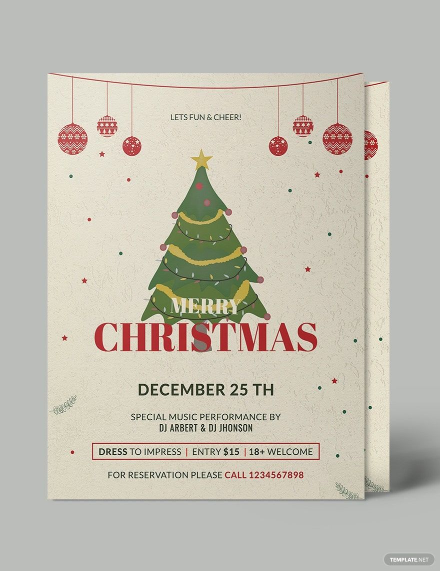 Christmas Party Promotion Flyer Template