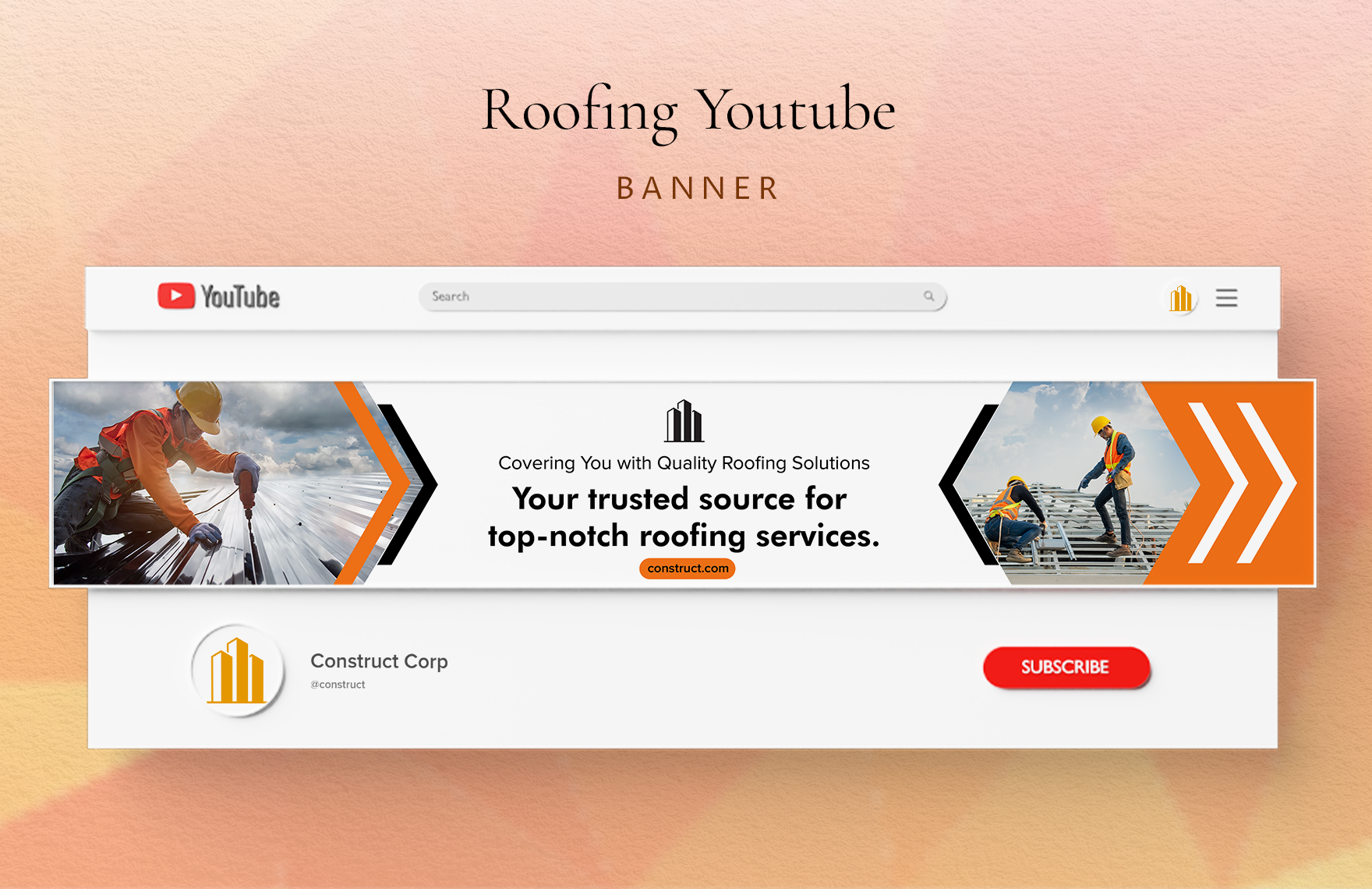 Roofing Youtube Banner