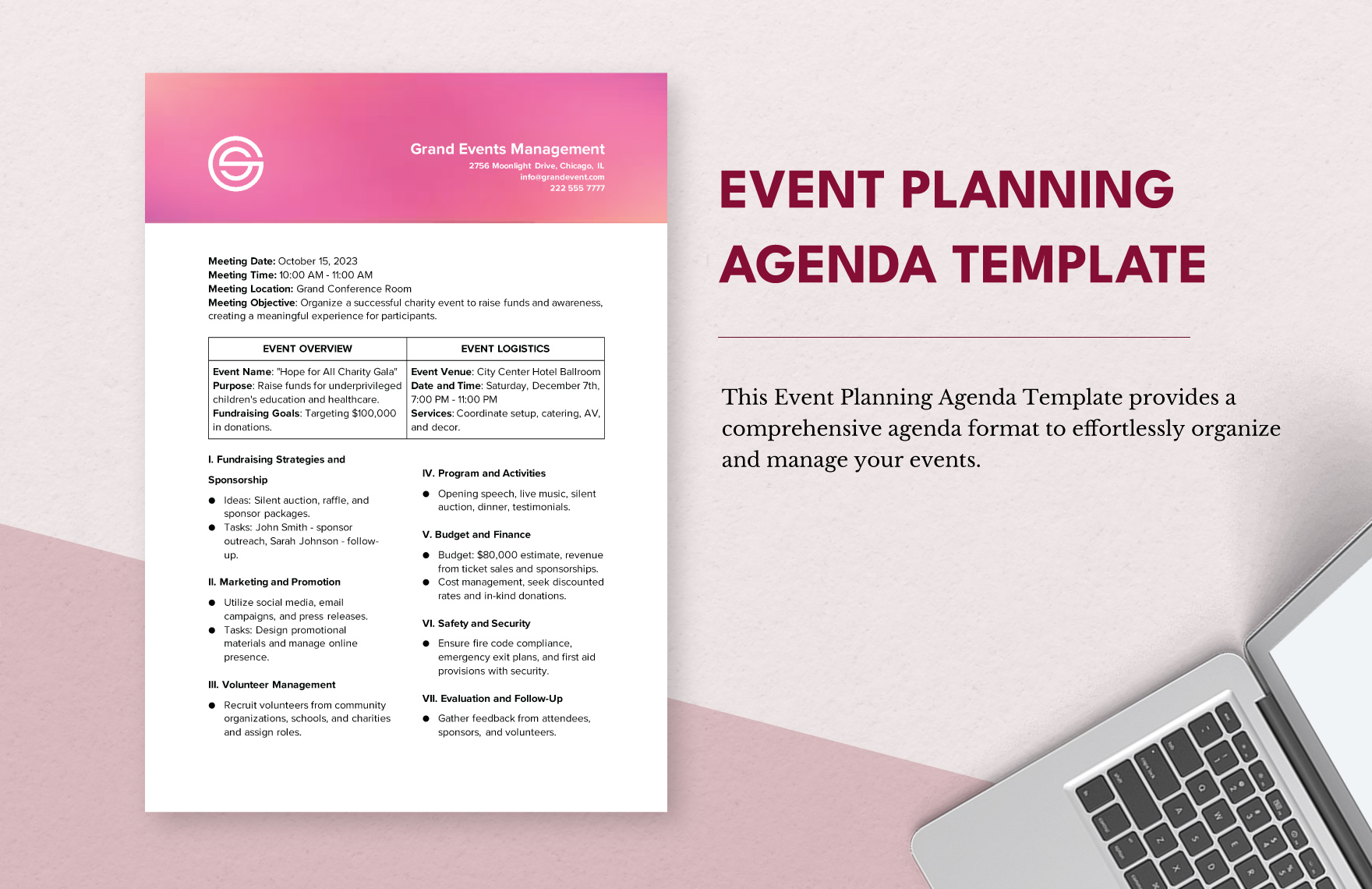 Gala Event Agenda Template In Word PDF Google Docs Download Gala Event Agenda Template In Word PDF Google Docs Download