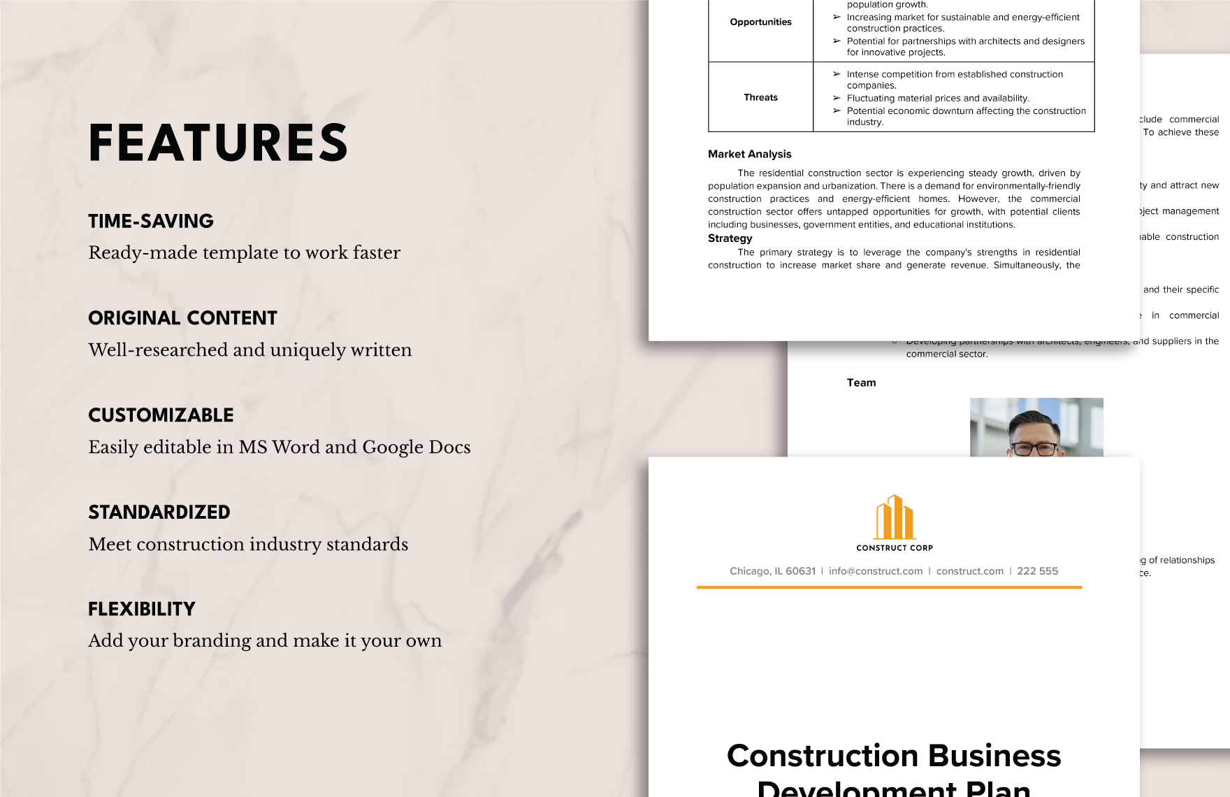Construction Business Development Plan Template
