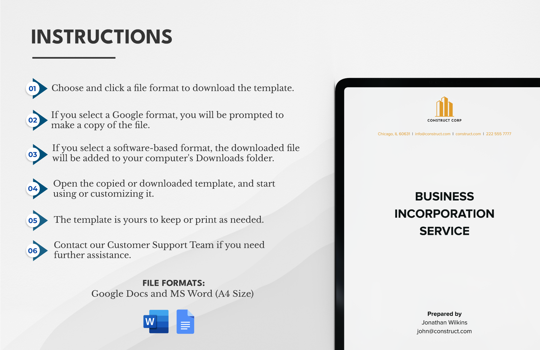 Business Incorporation Service Template