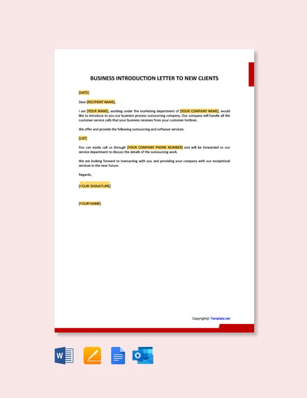 welcoming new clients sample letter