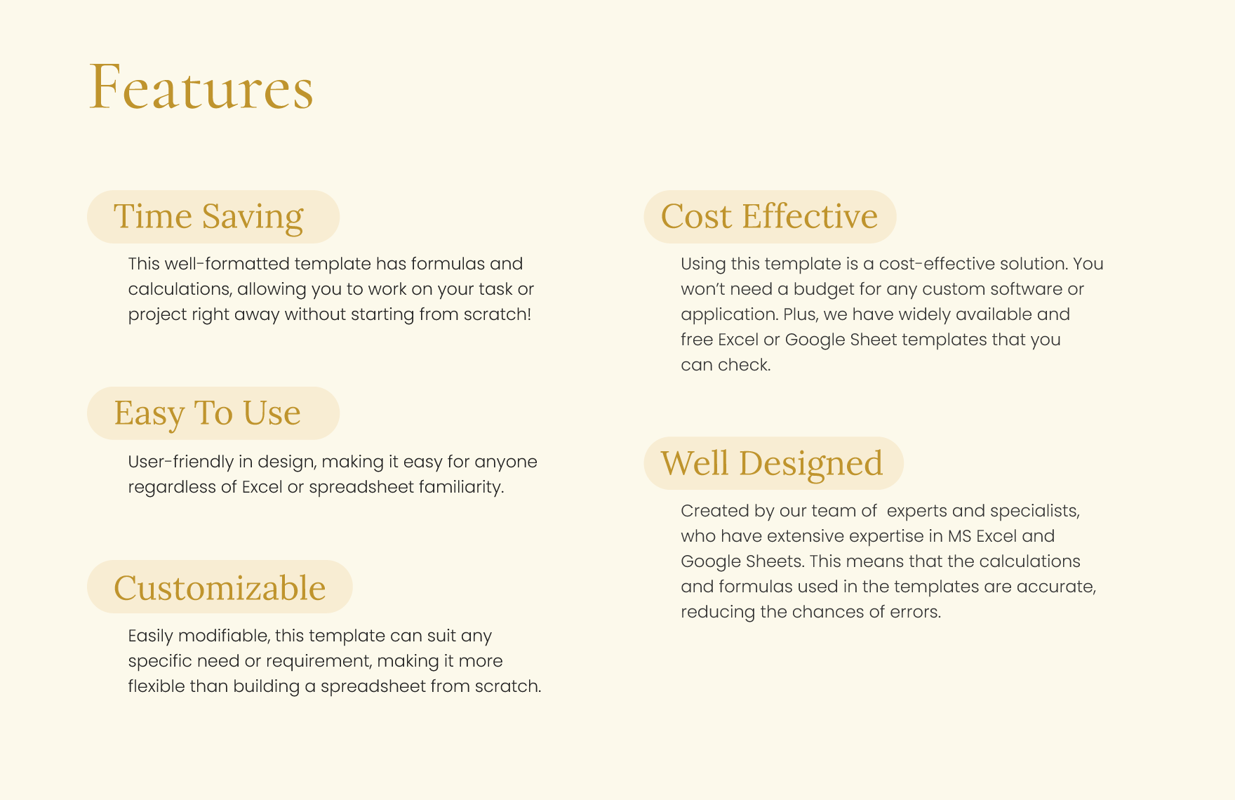 Subcontractor Expense Projection Template